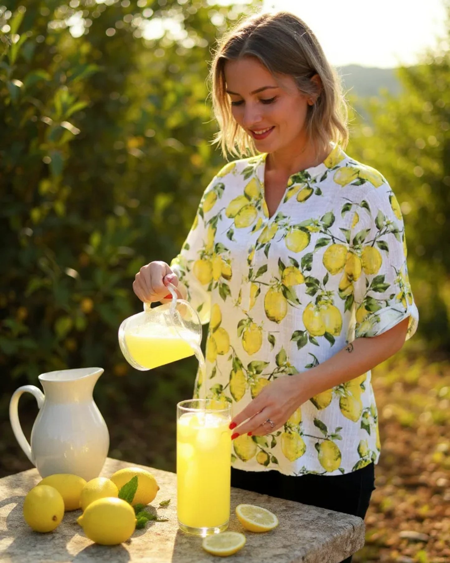 Lemon Italian Blouse