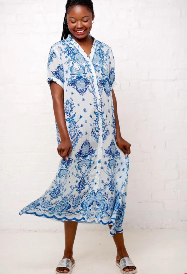 maxine Blue Print dress