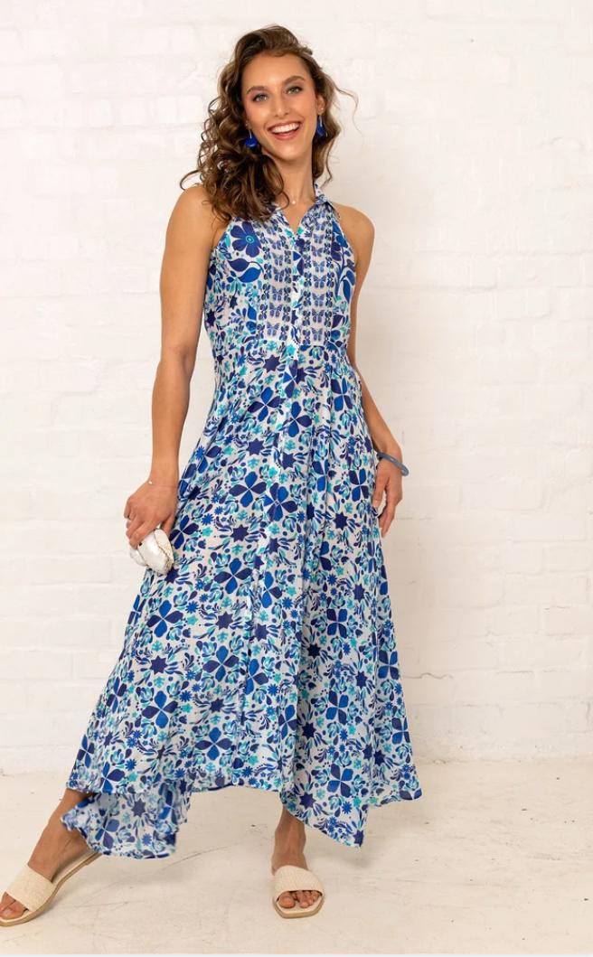 Tracy Blue Butterfly Dress