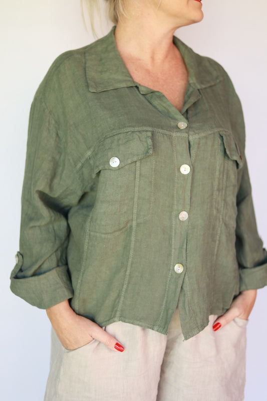Poppy Sage shirt