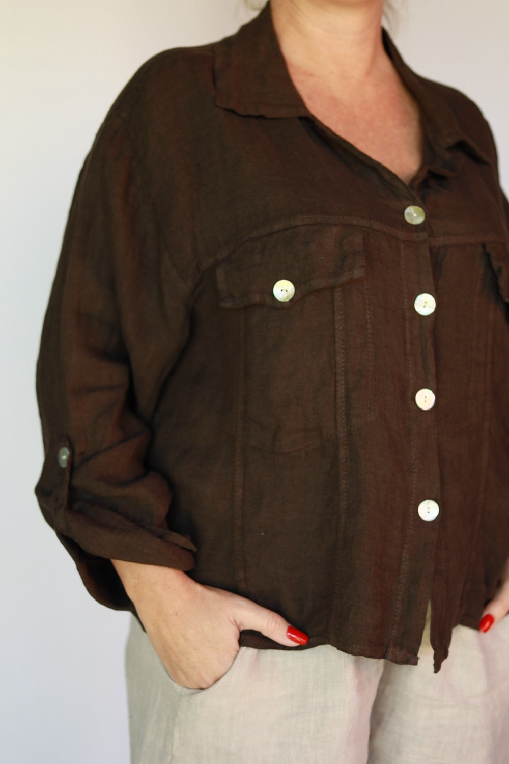 Poppy brown shirt