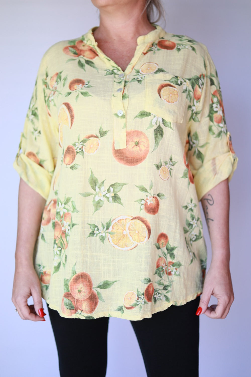 Citrus Yellow Italian Blouse