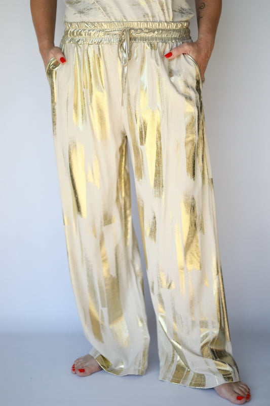 Jilian gold pants
