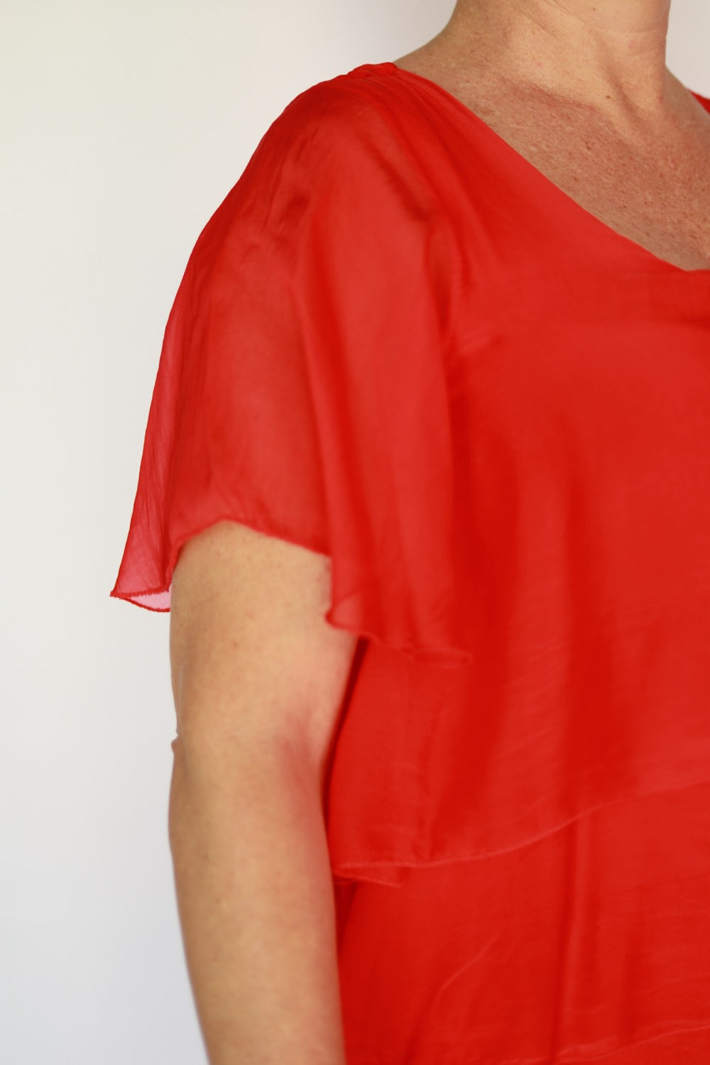 Italian SHORT RUFFLE DRESS