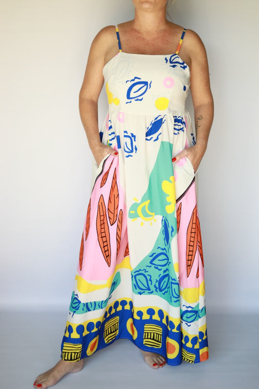 Abstract Silhouette Dress