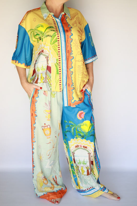 Tropical Tree Pants Set