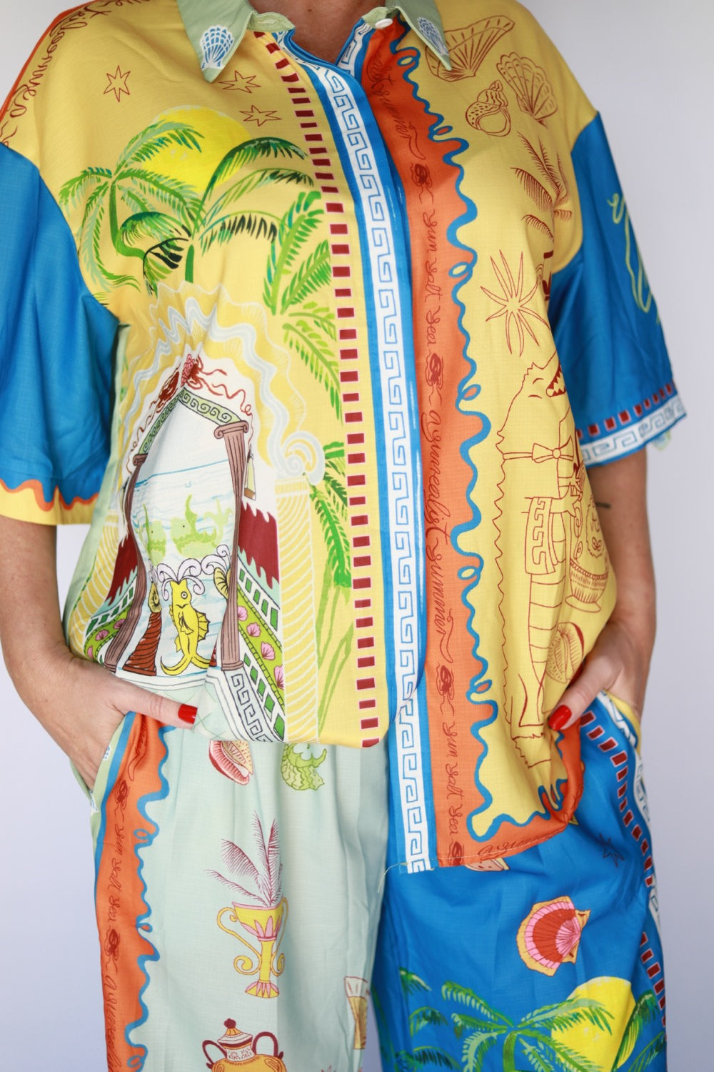 Tropical Tree Pants Set