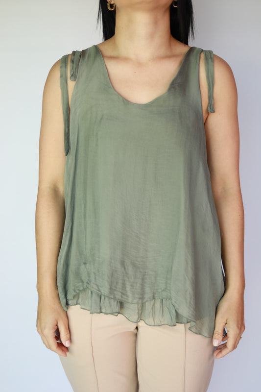 Shelby olive shirt