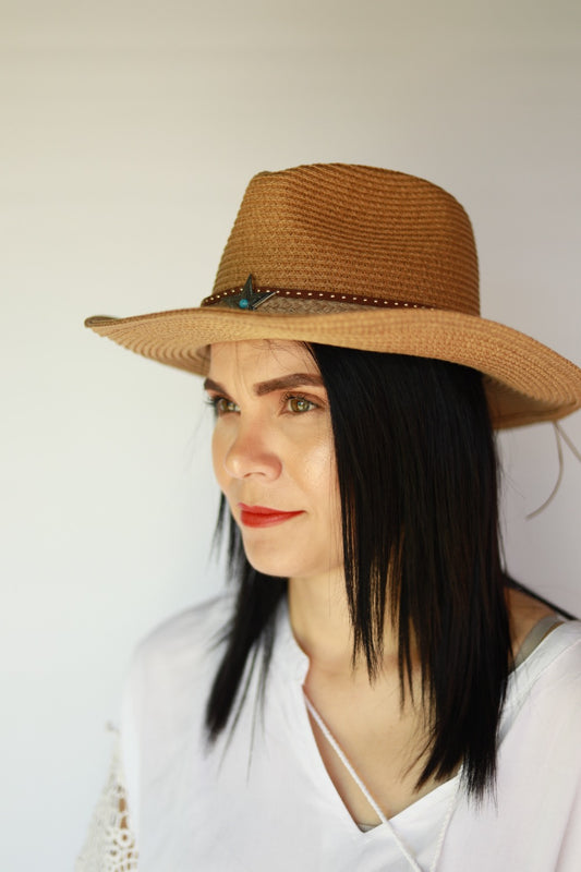 Tracey tan detail hat