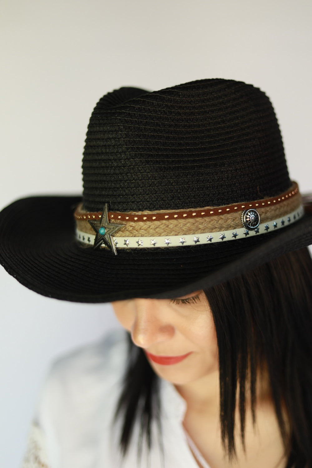 Sophie black detail hat