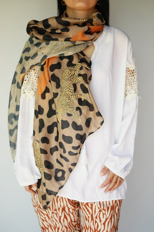 Viv leopard scarf