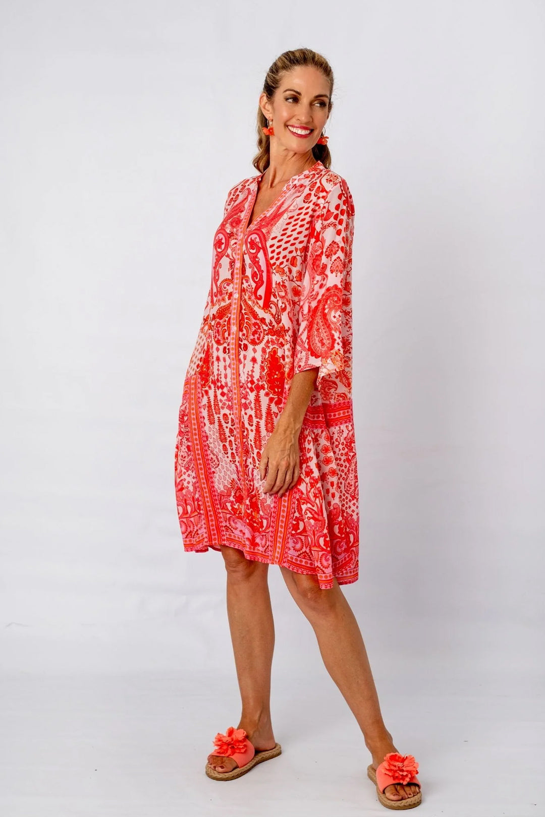 Amalfi Dress Coral Crown