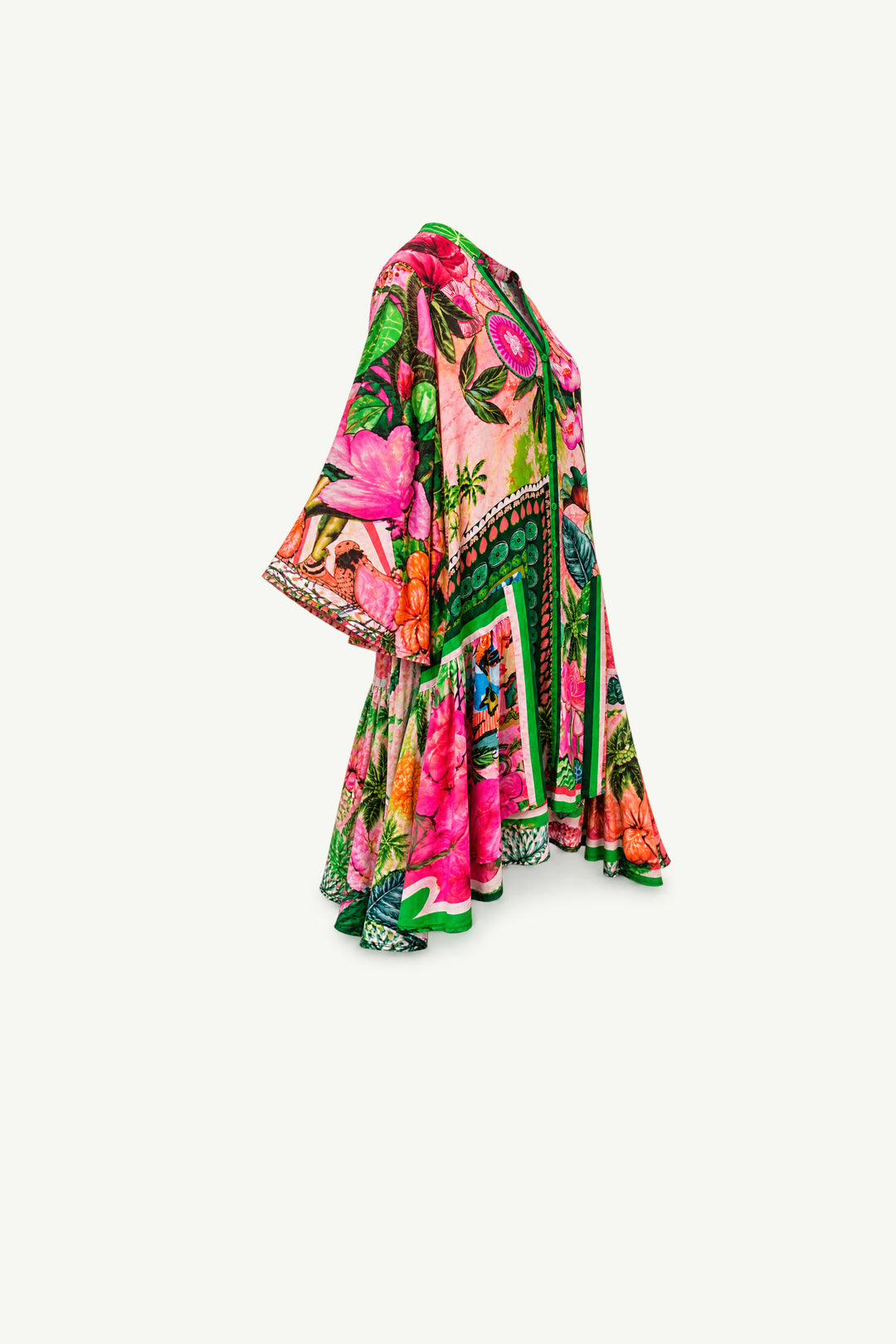 Amalfi Dress Pink + Green Island