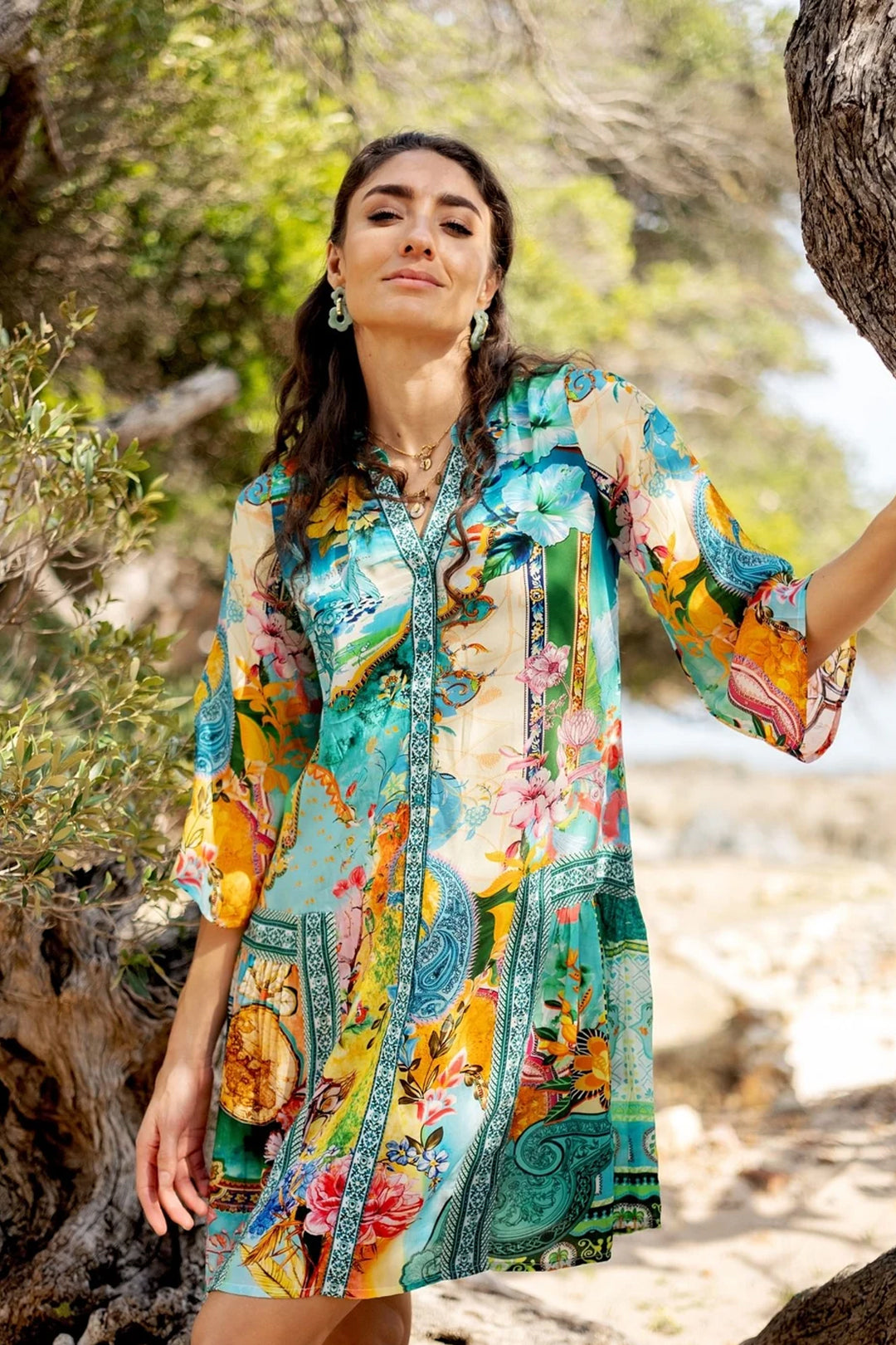 Amalfi Dress Turq Island