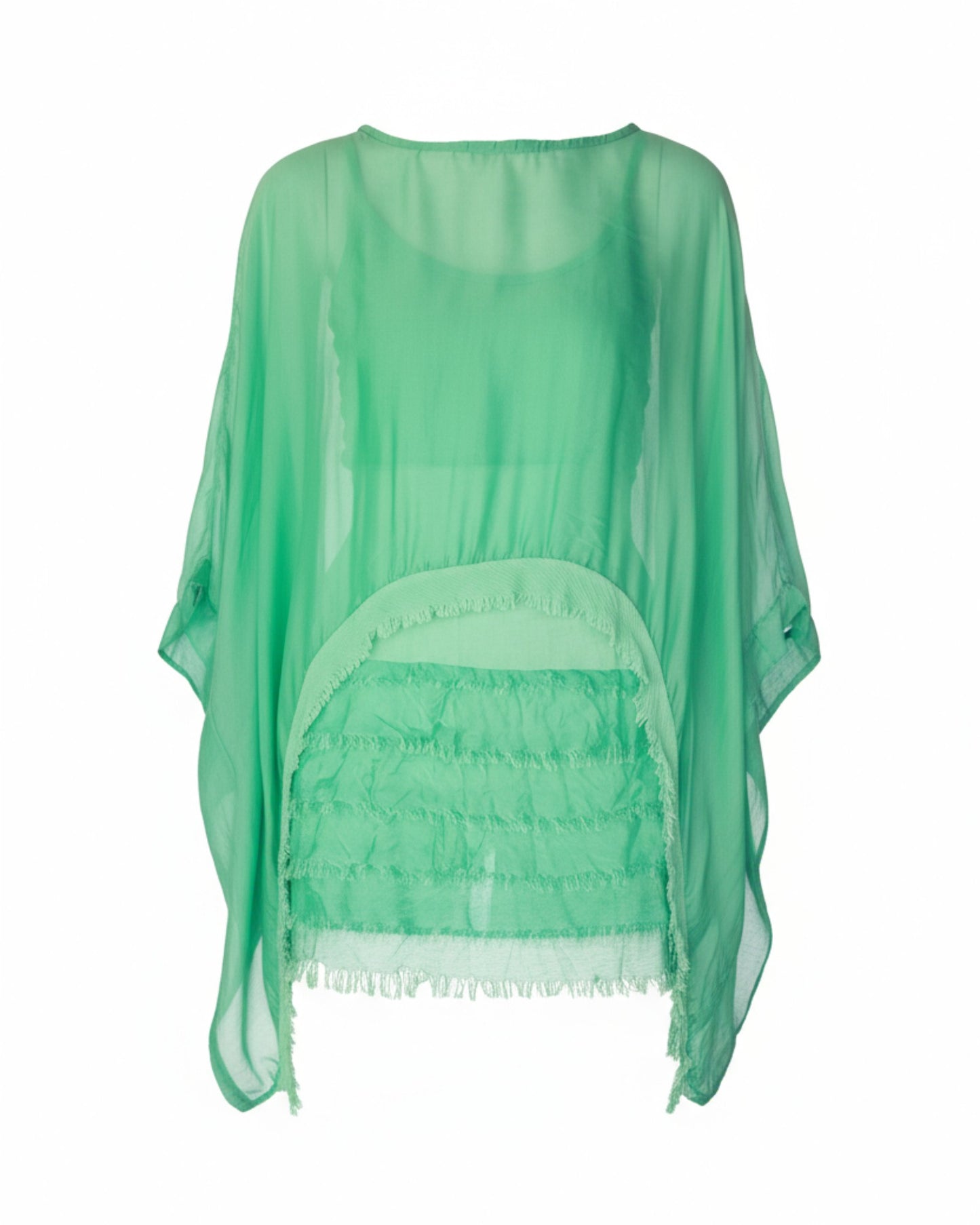 Anna green Ruffle shirt