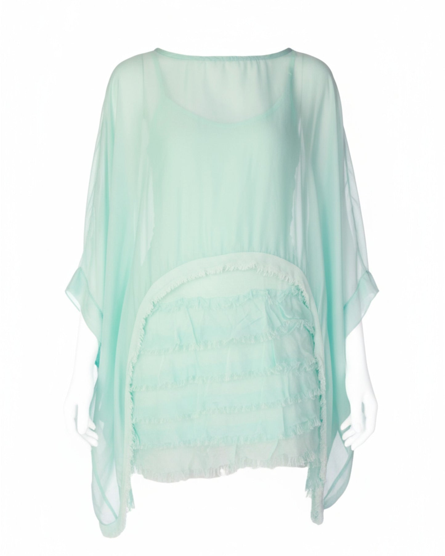 Anna mint ruffle shirt