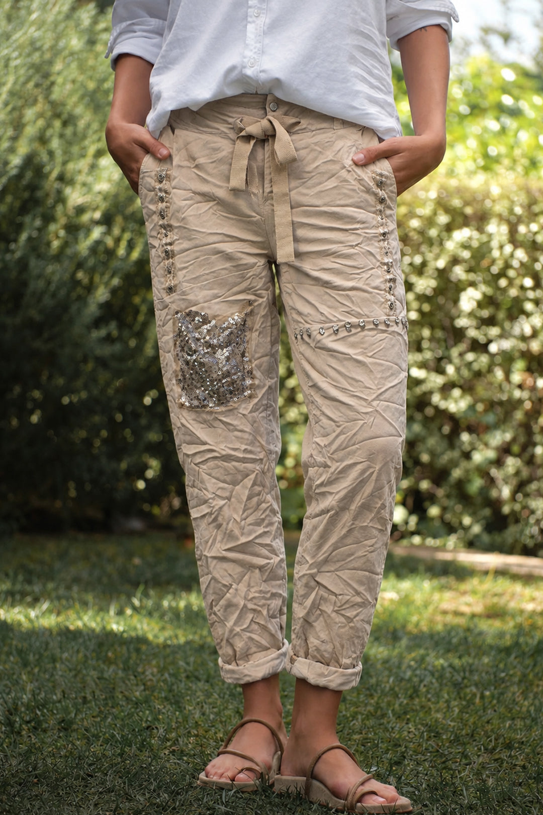 Italian Rhinestone Pants