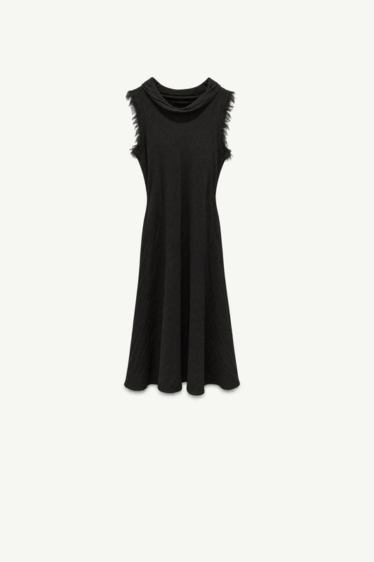 Italian Linen Cowl Neckline Dress