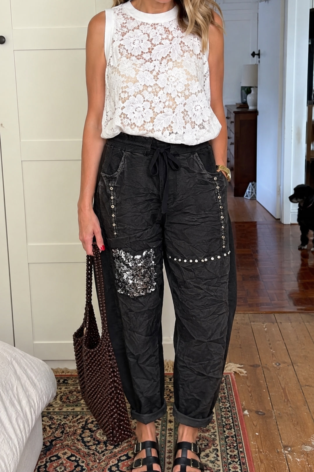 Italian Rhinestone Pants