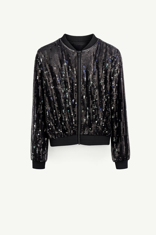 Black Italian Sequin Jacket