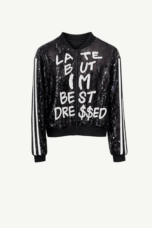White + Black Late Italian Sequin Jacket