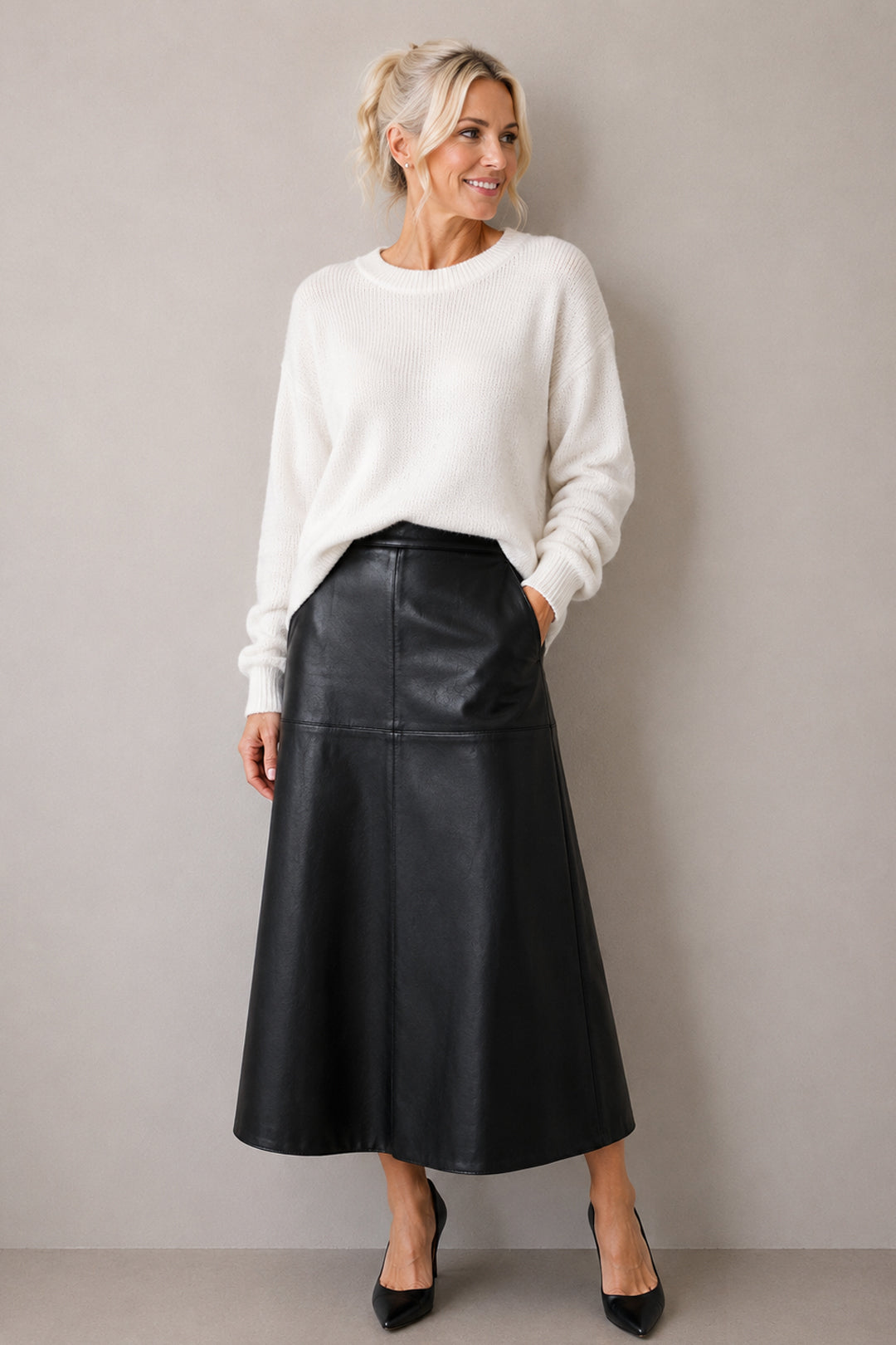 Vegan Leather Skirt