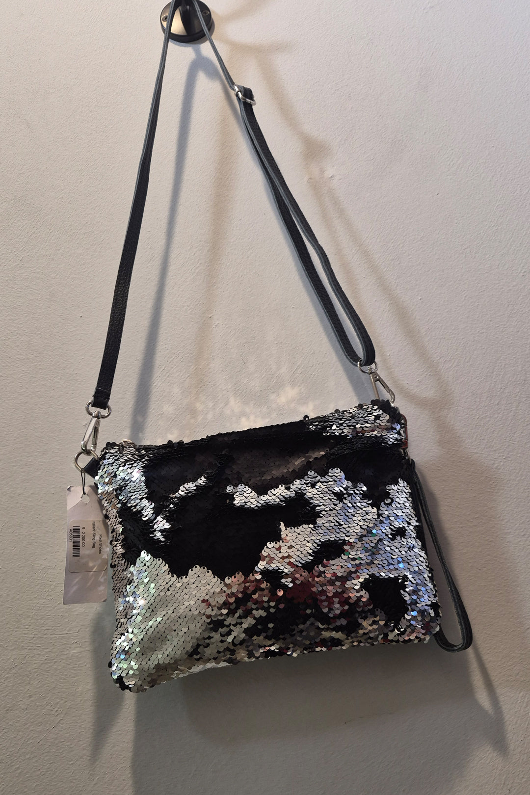 Black + Silver Sequence Bag