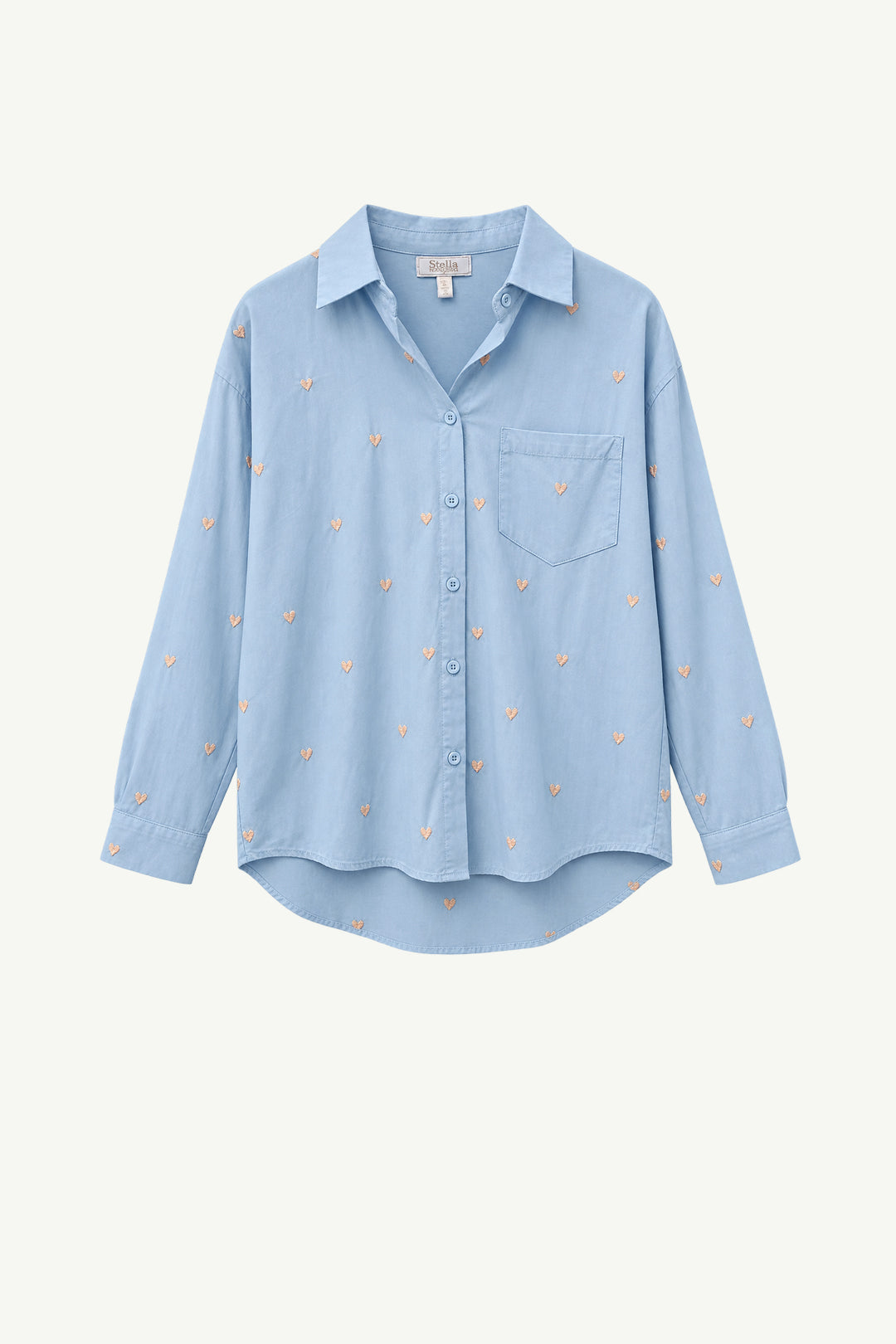 Gold Heart Button Up