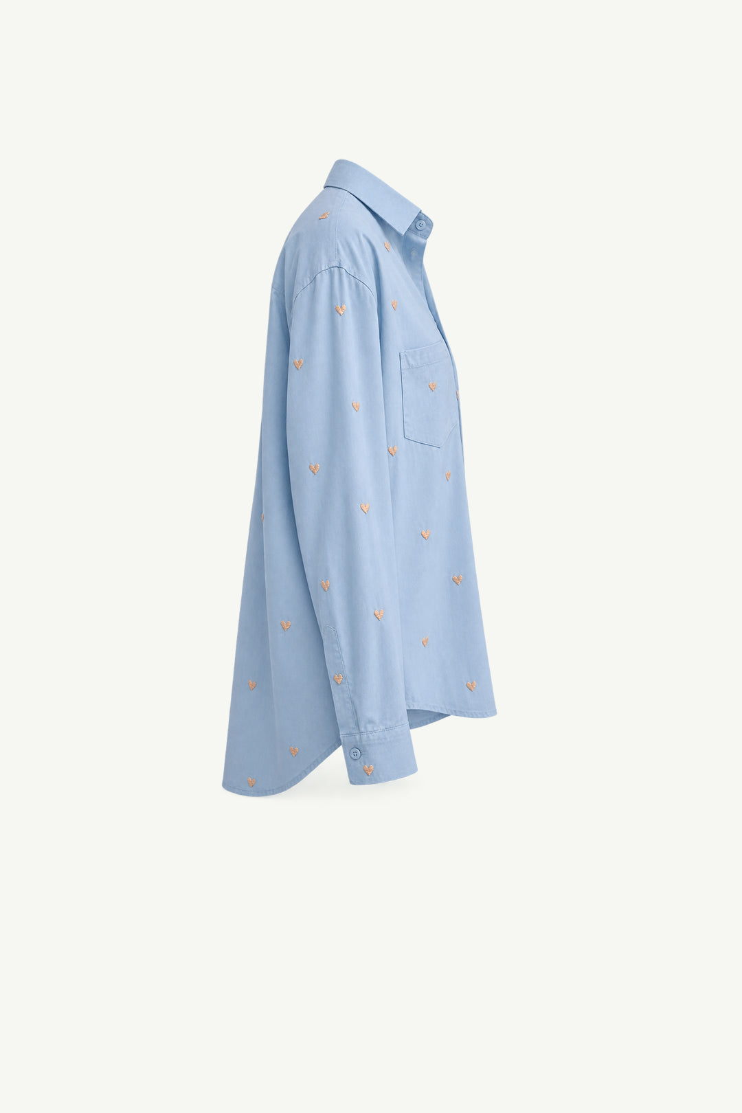 Gold Heart Button Up