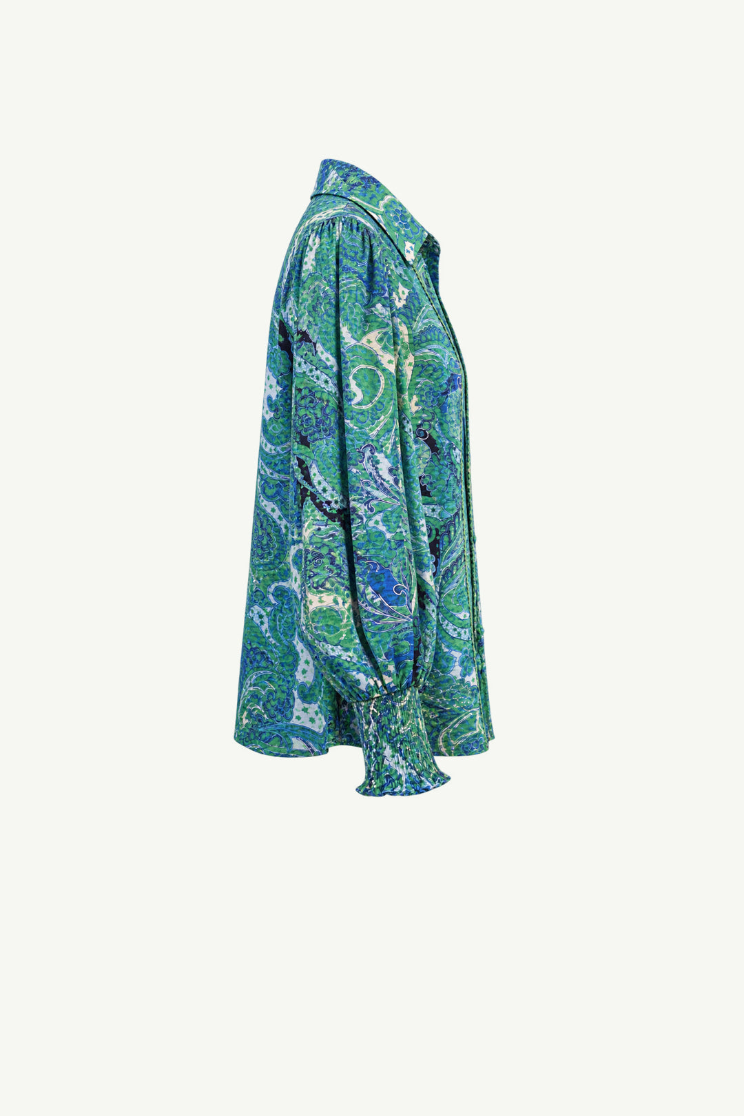 Blue and Green Garden Blouse
