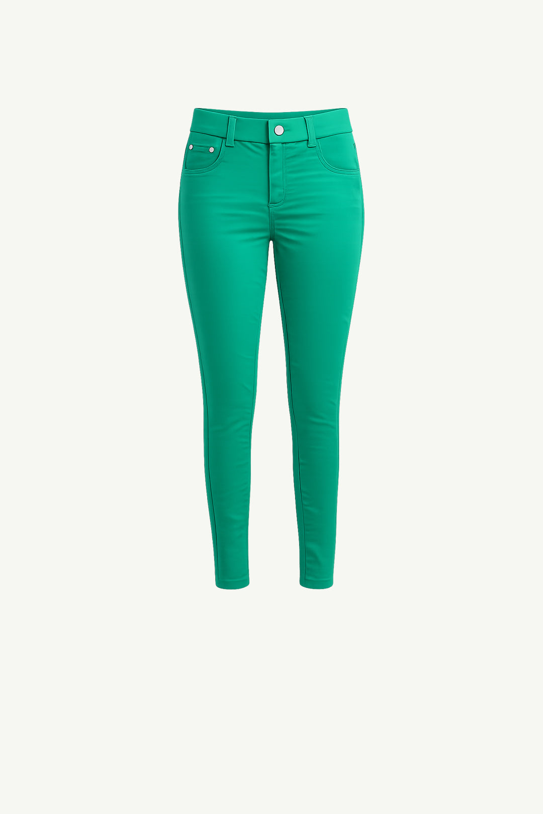 Skinny Cotton Green Pants