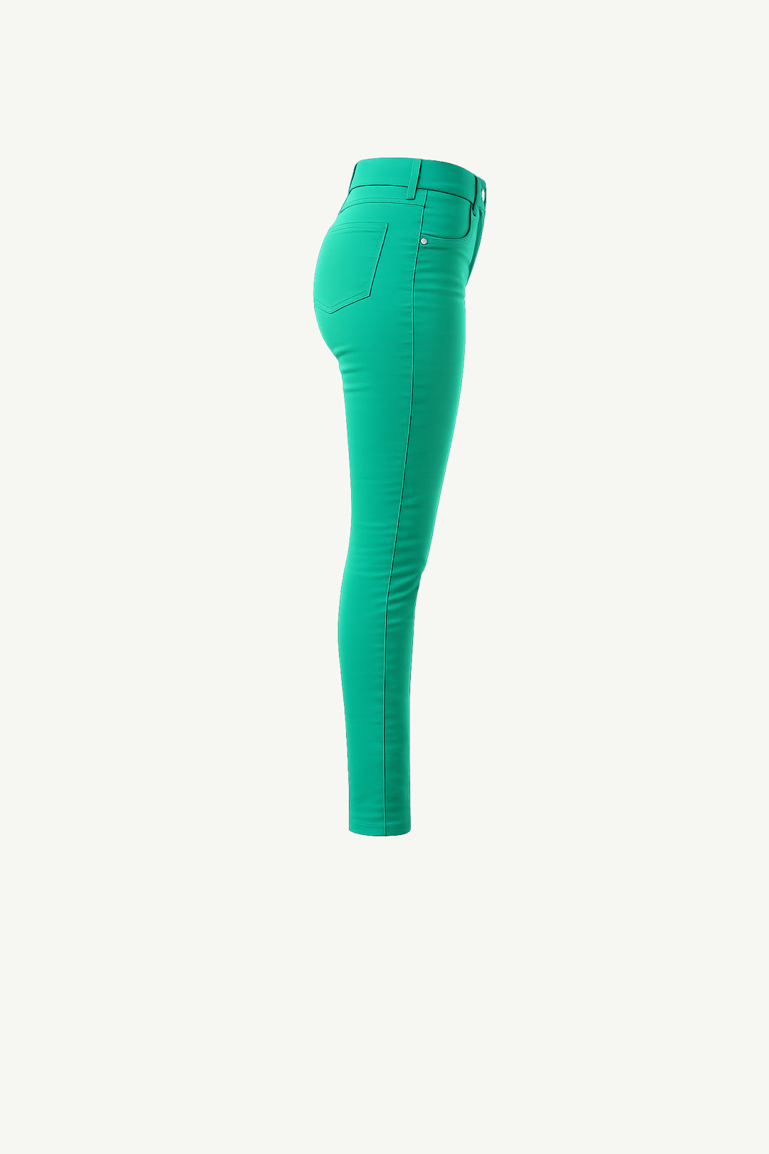 Skinny Cotton Green Pants
