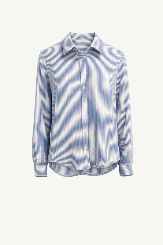 Ellie Blouse - Blue Stripe