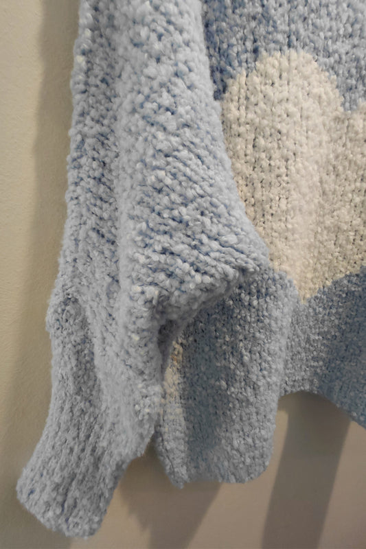 Blue Sweetheart Chunky Knit