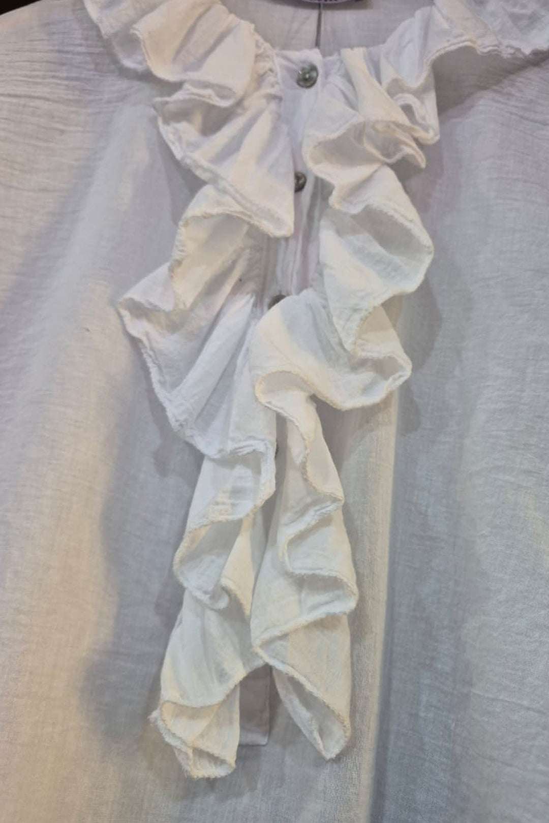 Duchess White Frill Top