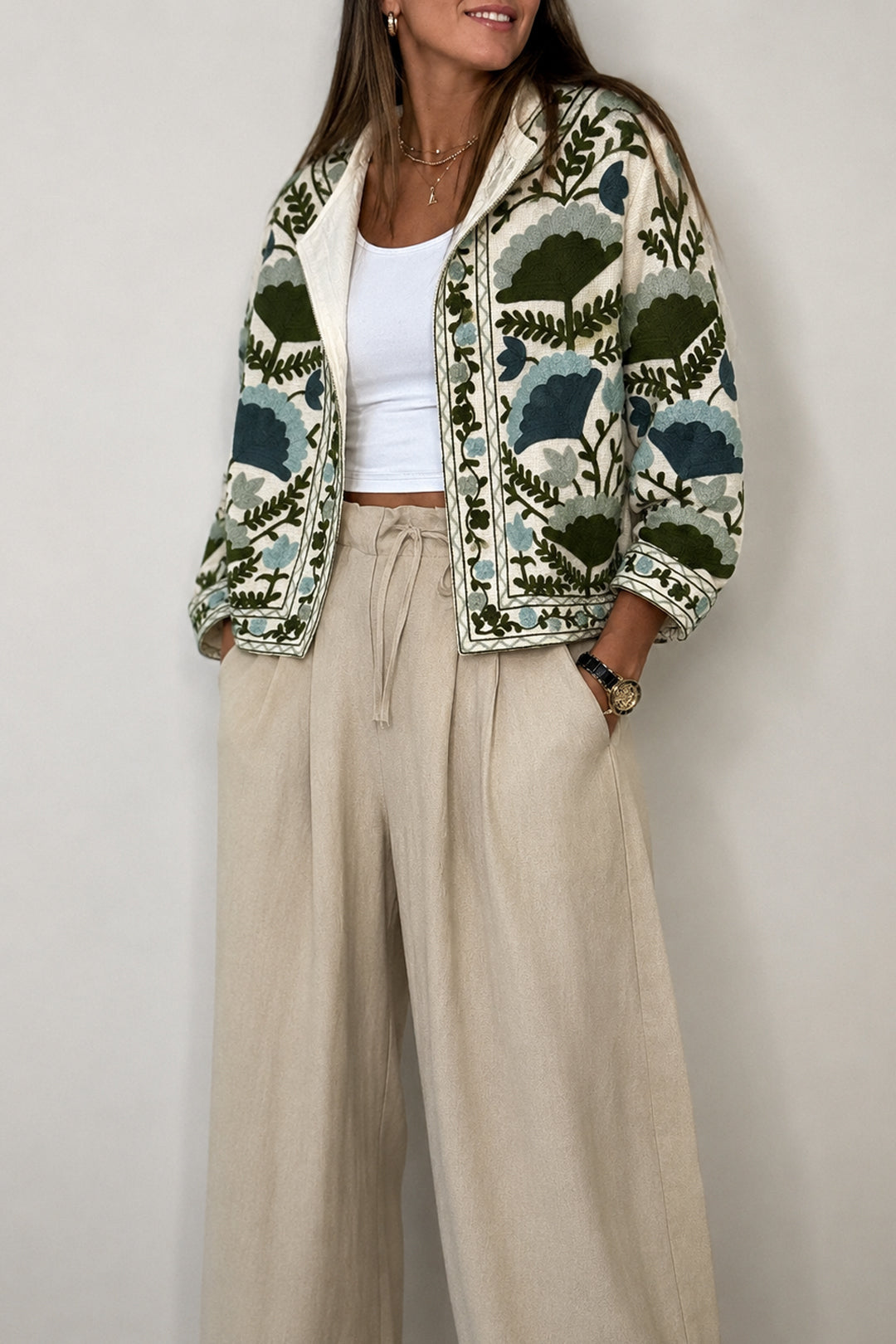 Floral Embroidered Jacket