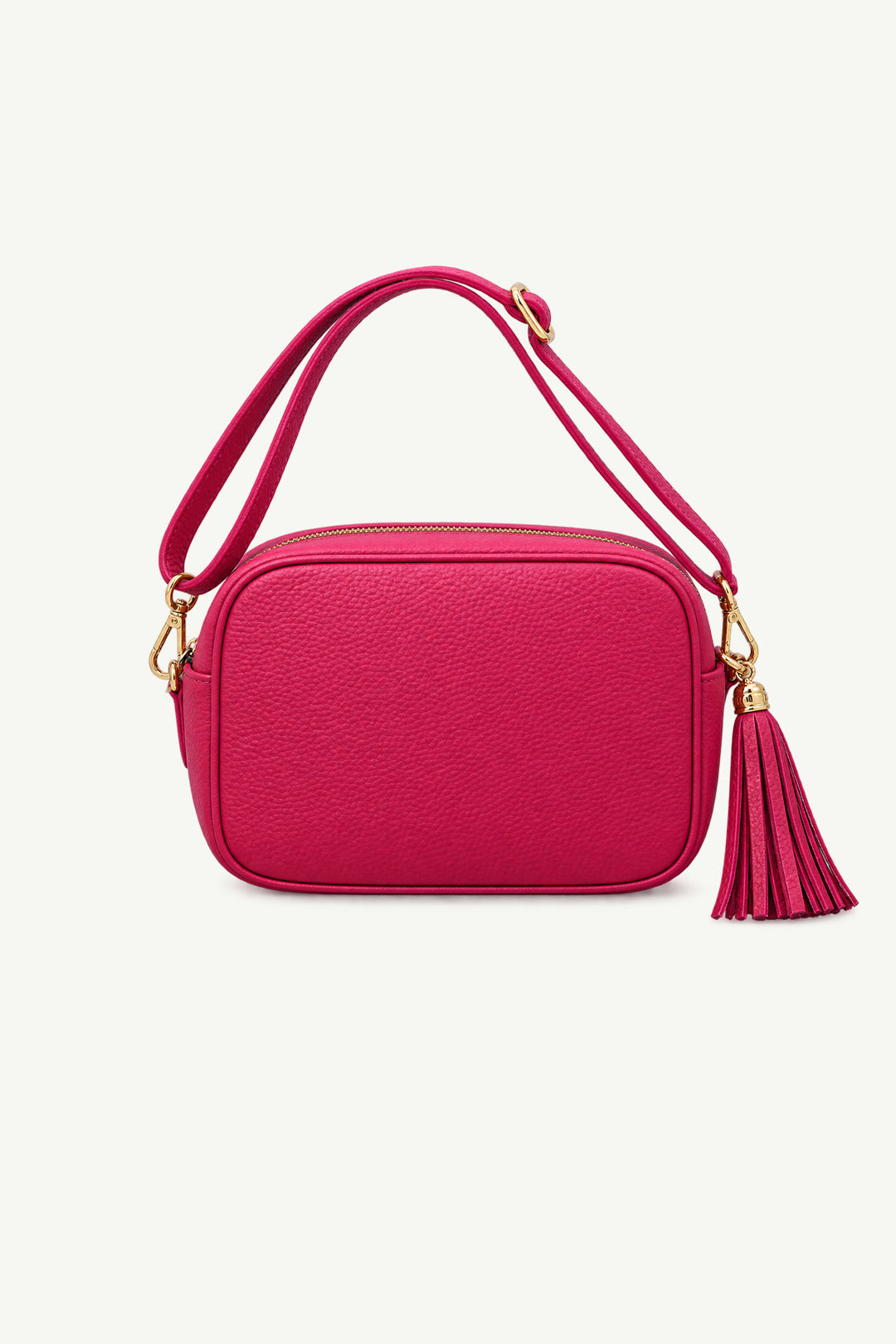 Fuschia Italian Leather Crossbody