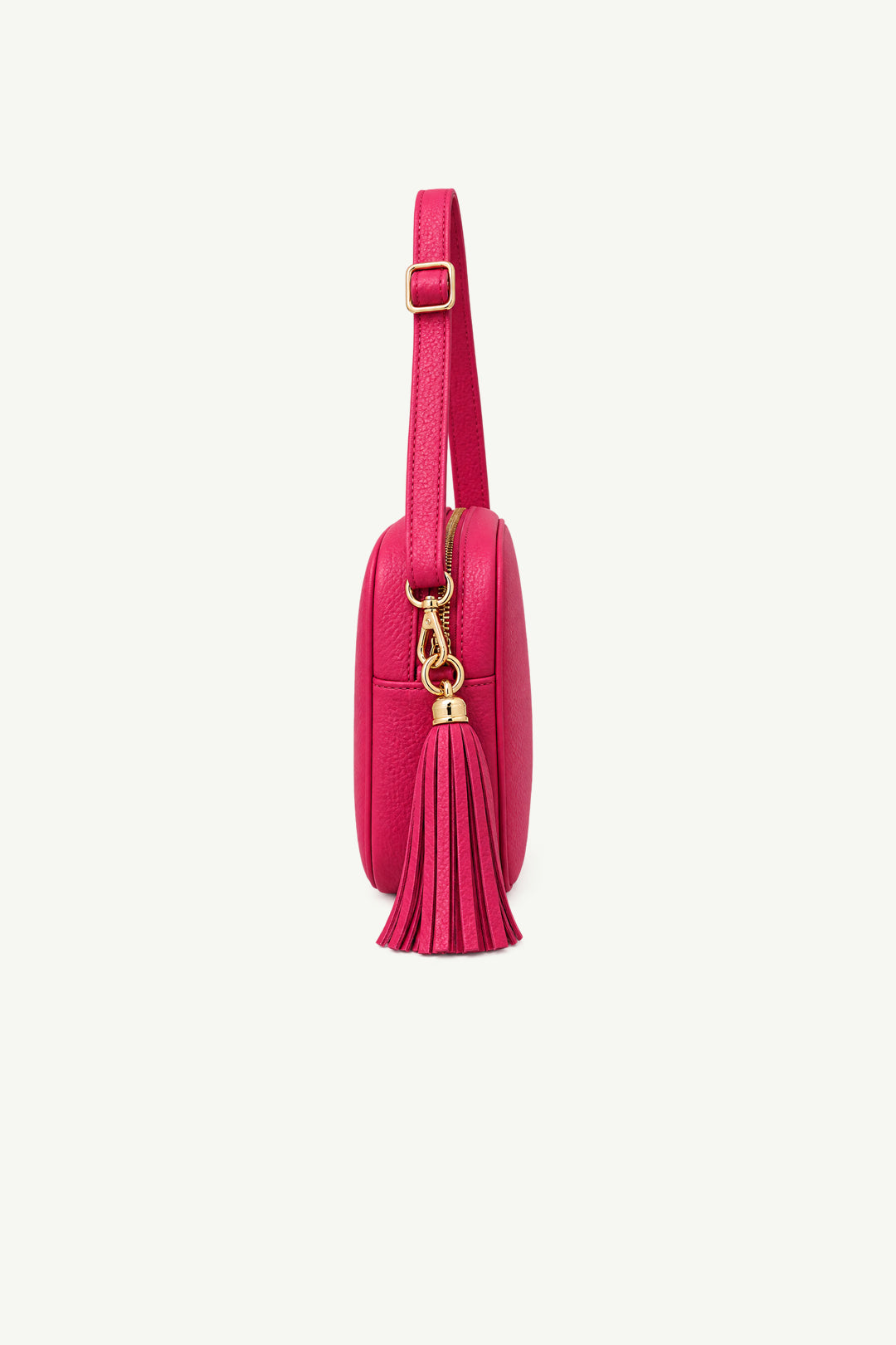 Fuschia Italian Leather Crossbody