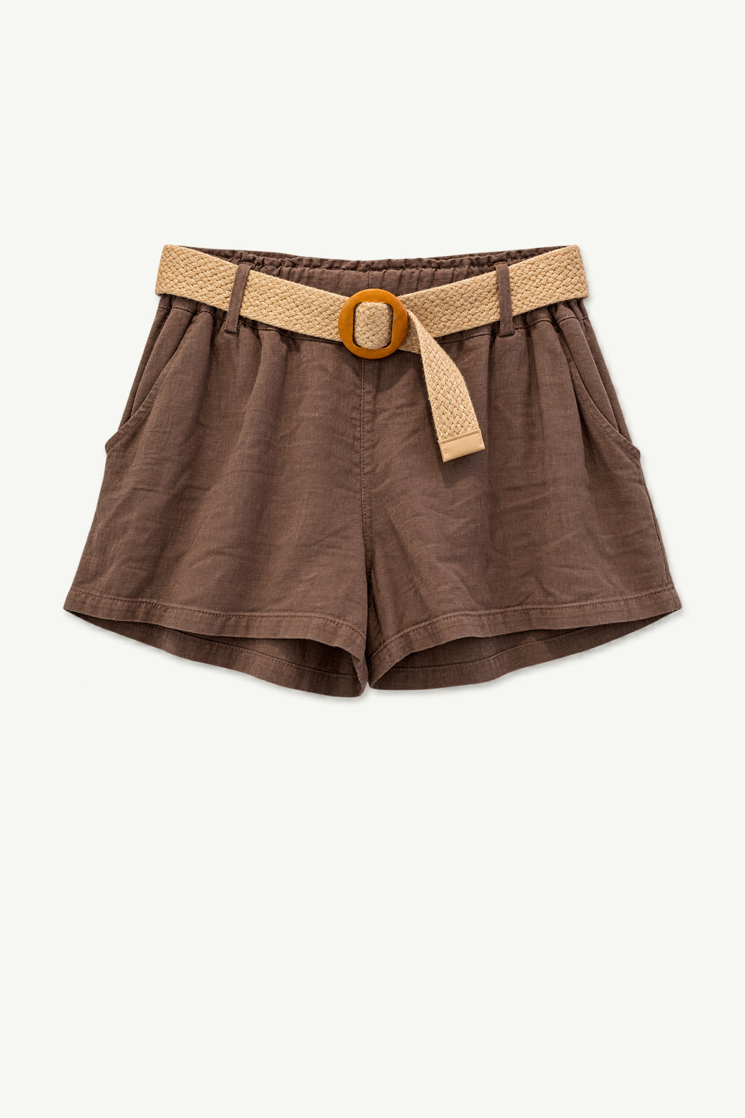 High Waist Linen Shorts