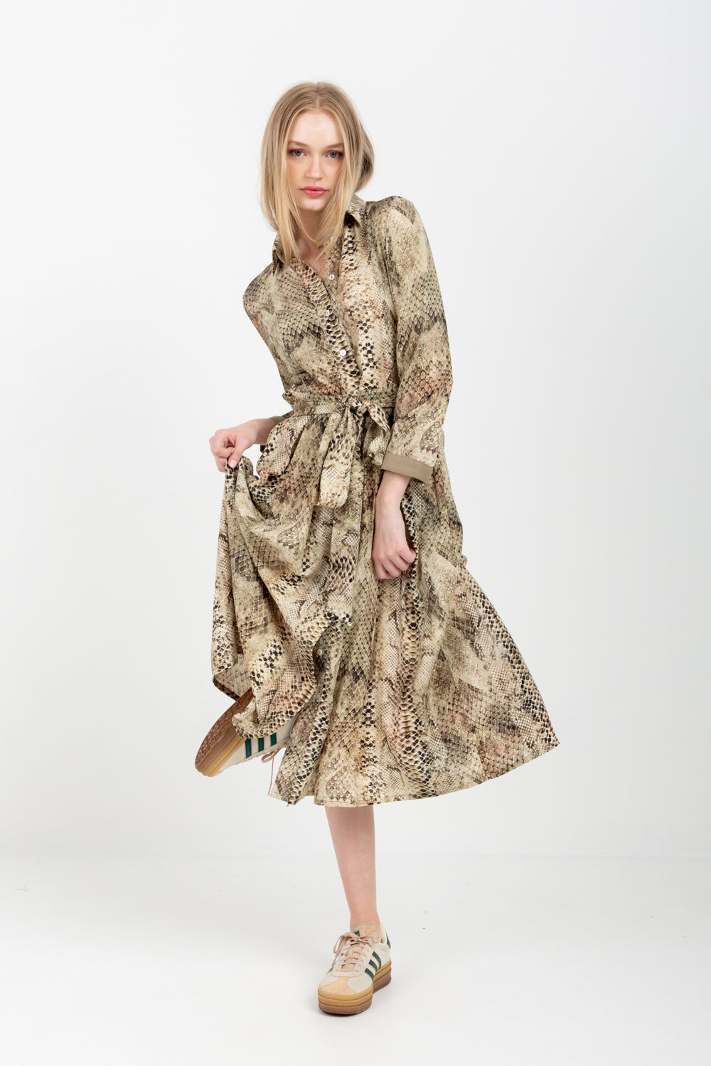 Delilah Snake Skin Print Dress