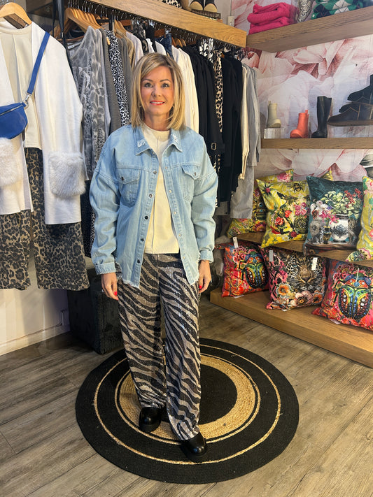 Demin Shaket & Sequence Pants