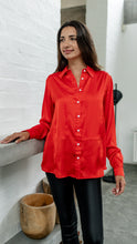 Load image into Gallery viewer, Classic Satin shirt- coral
