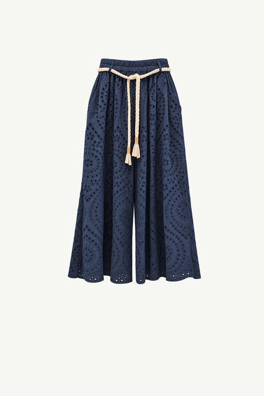 Italian Anglaise Wide Leg Pants