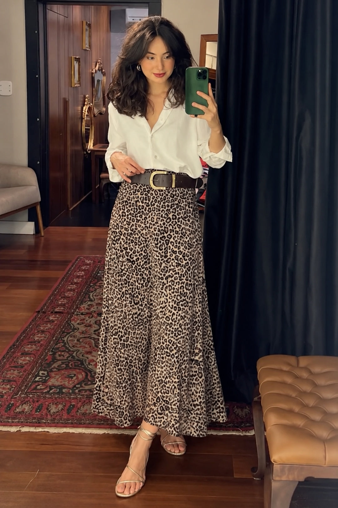 Italian Leopard Skirt