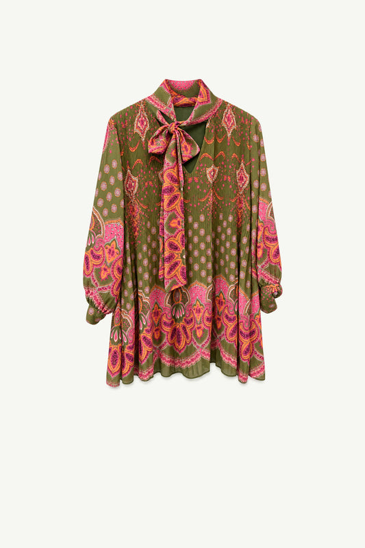 Italian Pleated Garden Dress