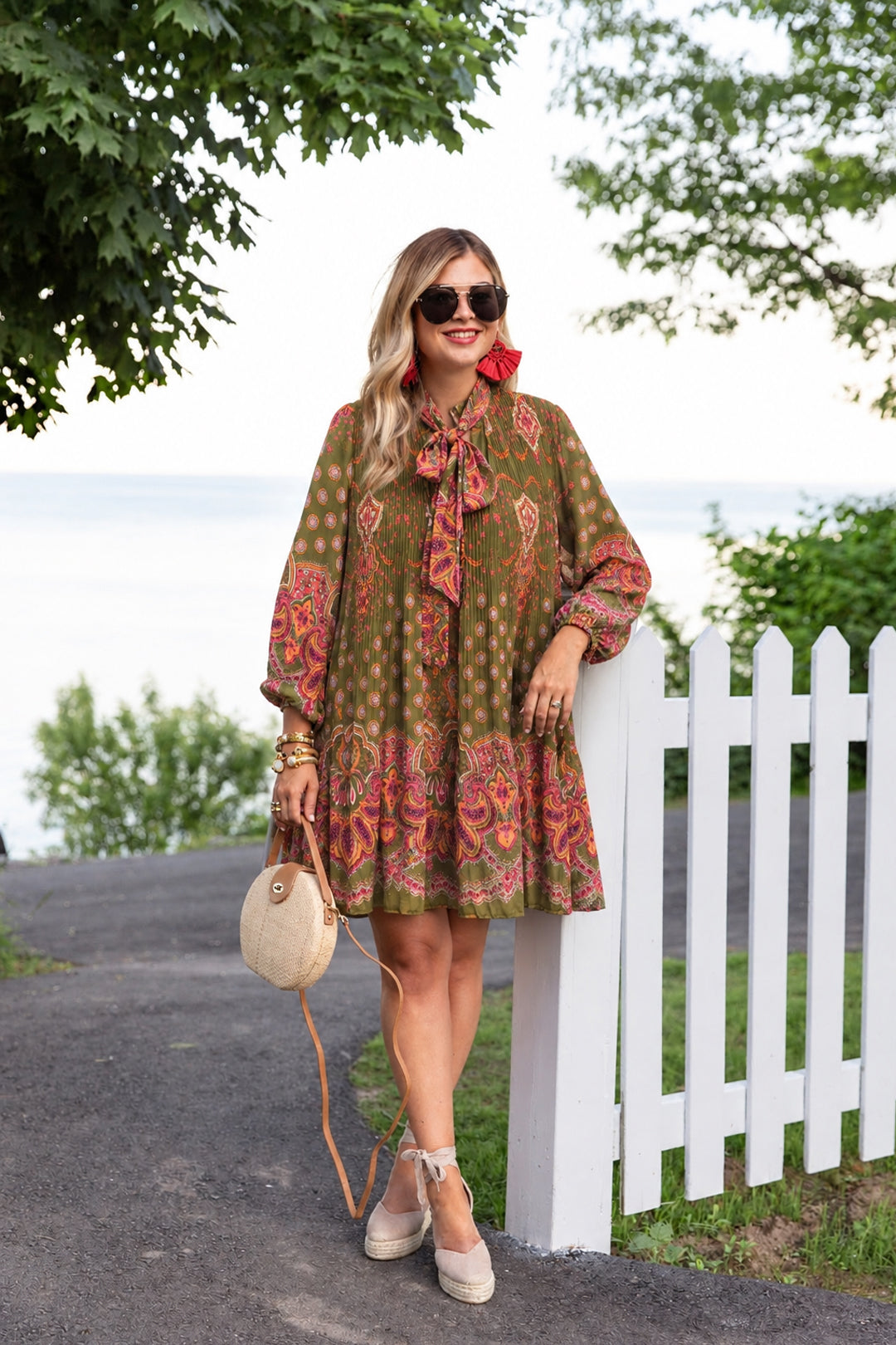 Italian Pleated Garden Dress