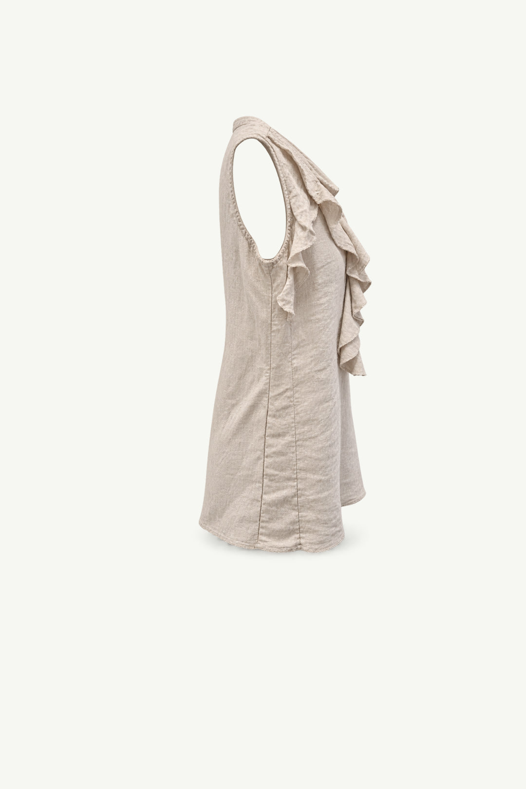 Italian Linen Ruffle Top