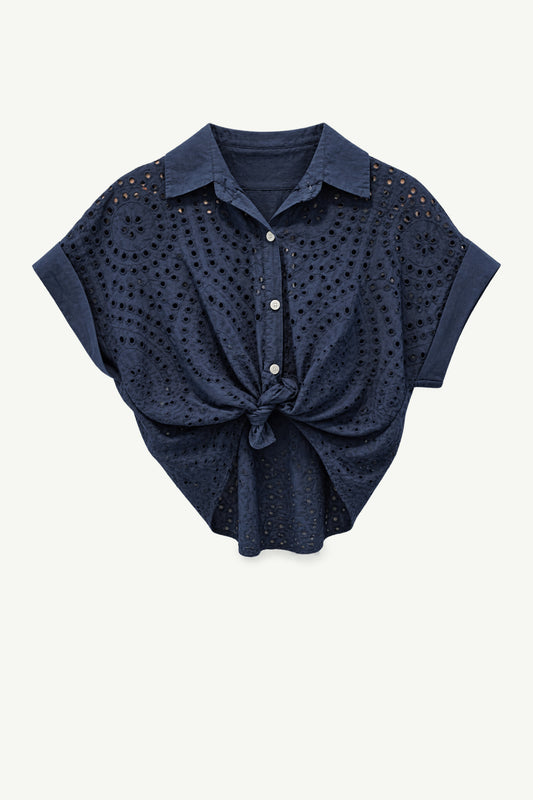 Italian Anglaise Cropped Top
