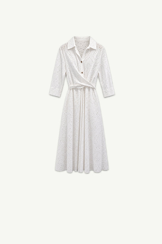 Italian Anglaise Wrap Dress