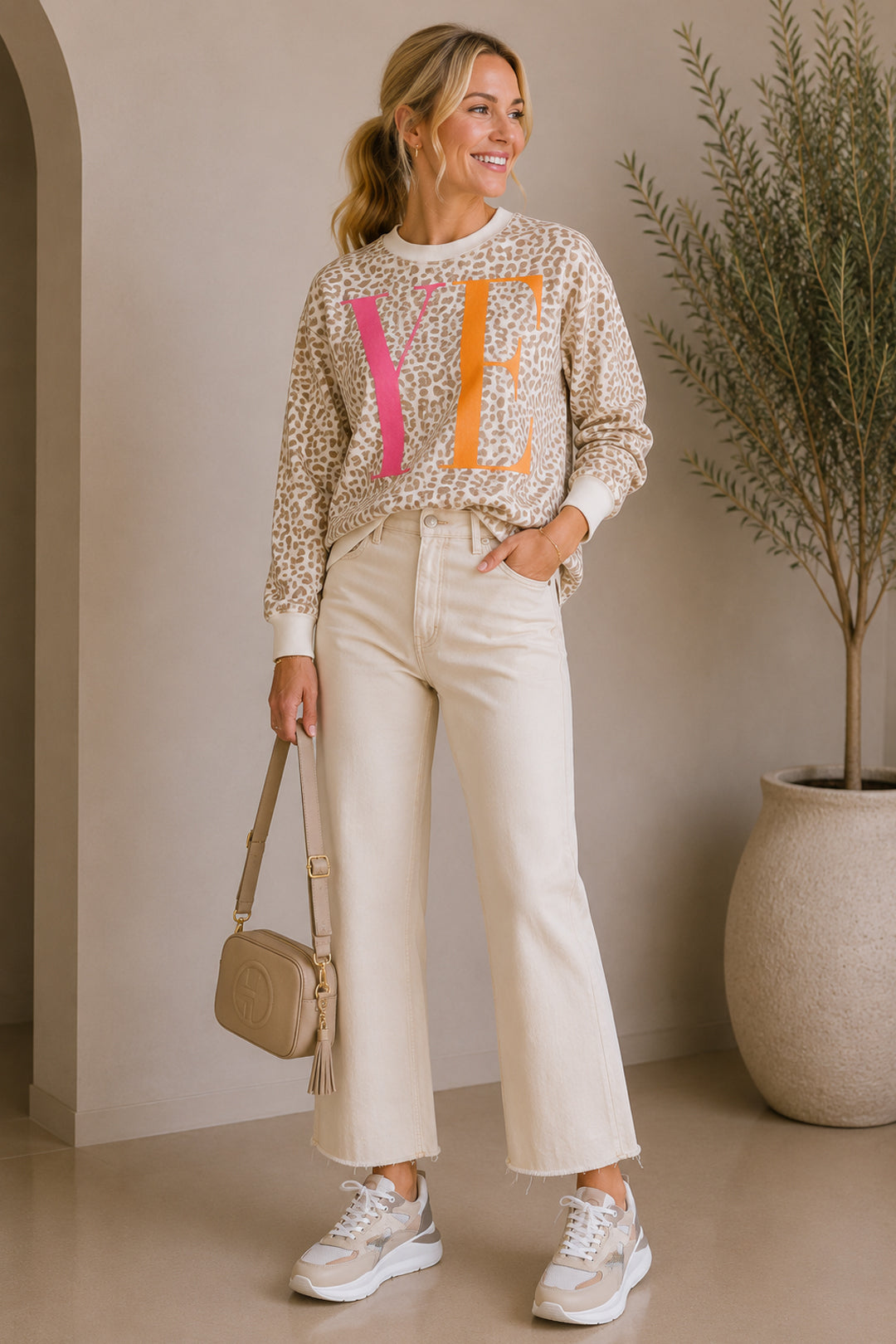 Leopard Graphic Italian Top